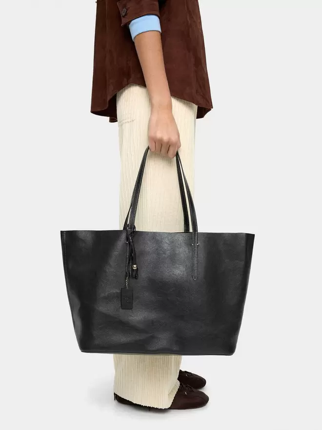 Sac shopper réversible avec pochette amovible L