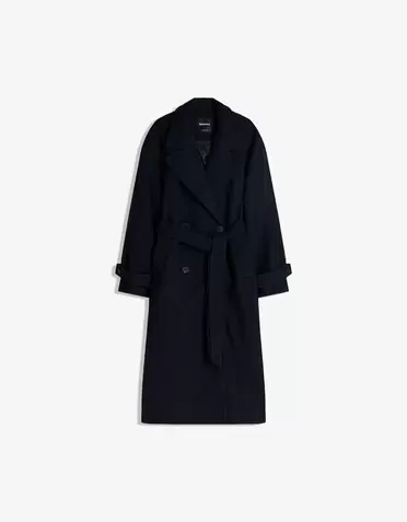 Trench doux ceinturé