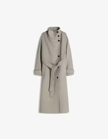 Manteau long à col montant