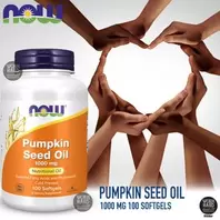 Now Foods Huile de graine de courge, Pumpkin Seed Oil 1000 mg, 100 caps Sticker