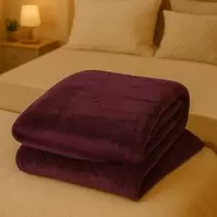 VELOURIA Couverture Mauve 220 × 240 cm