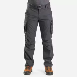 Pantalon cargo de trek voyage - travel 500 gris homme
