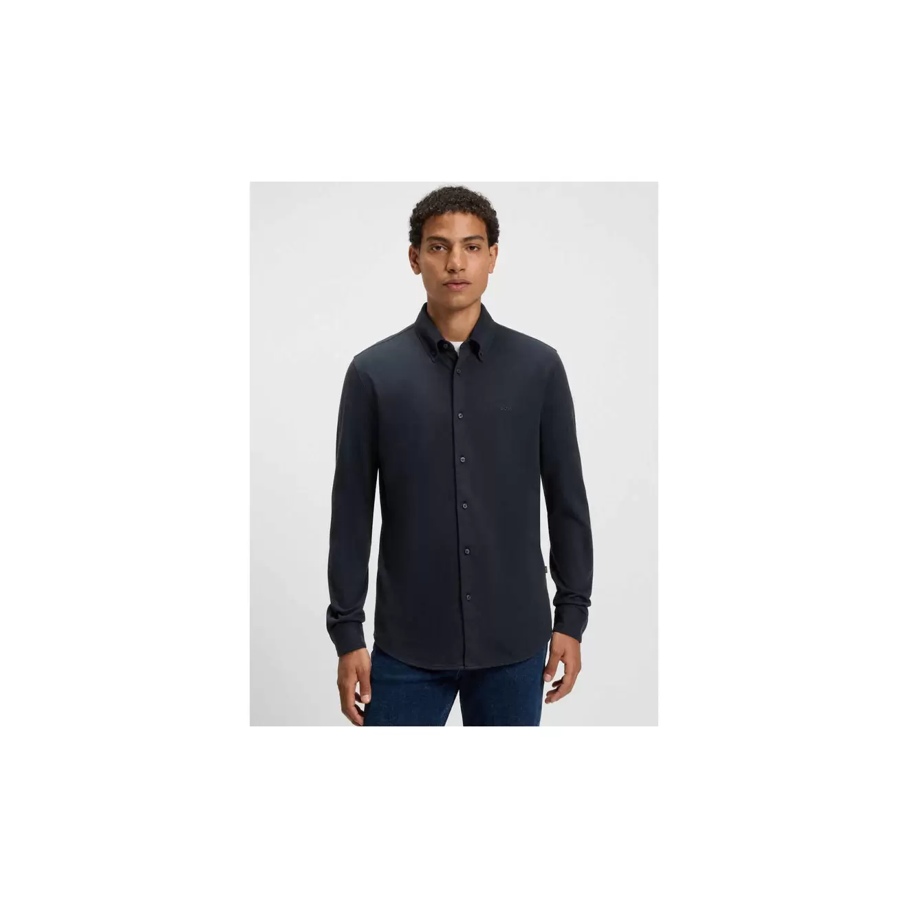 Chemise ajustée en jersey de coton