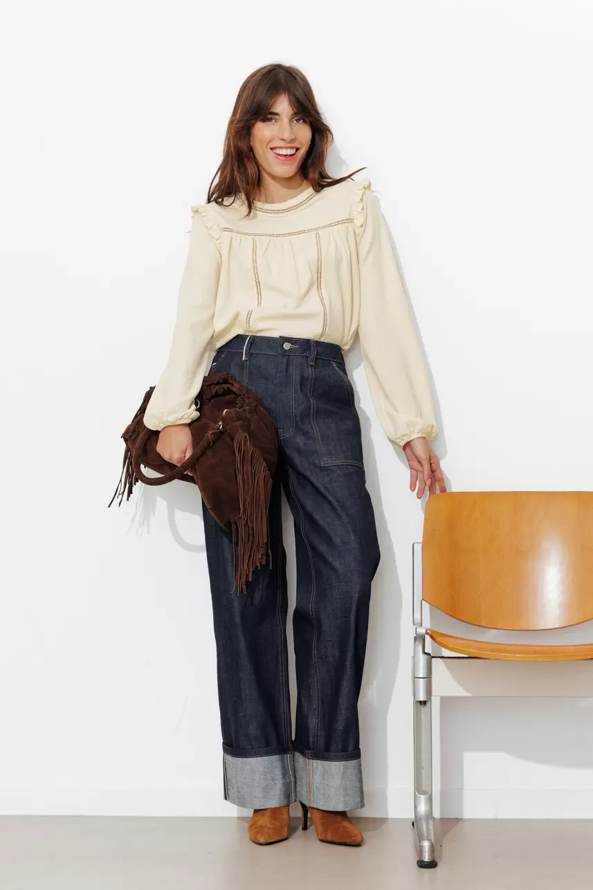 Blouse col rond Femme