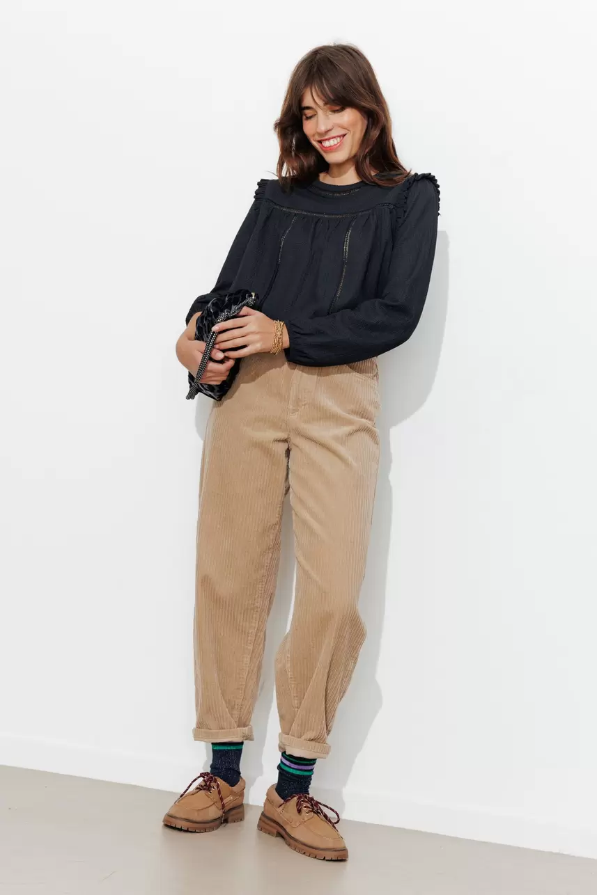 Blouse col rond Femme