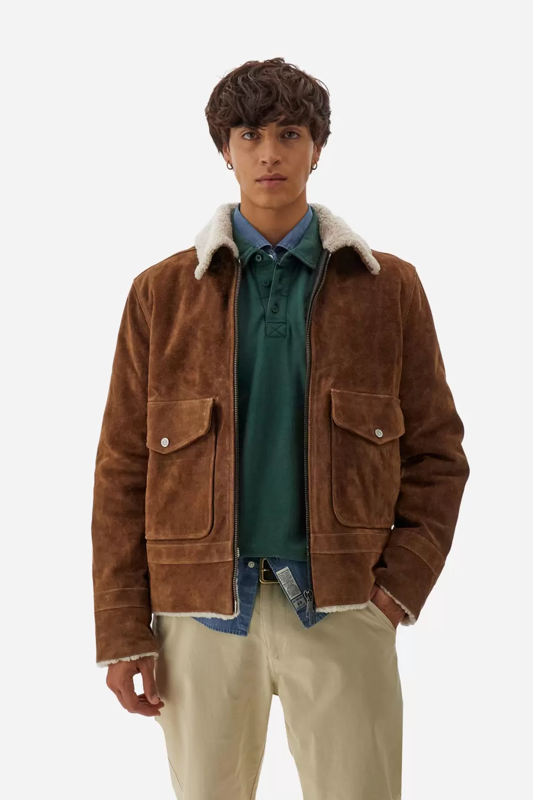 Men’s suede and shearling jacket - Braiden