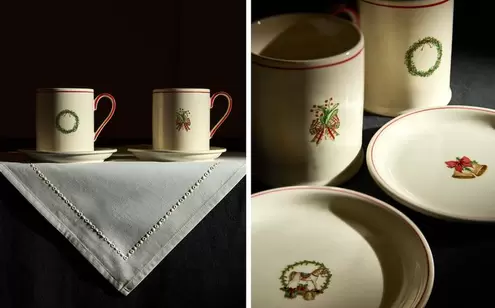 VAISSELLE EN GRÈS MOTIF NOËL