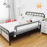 Barriere lit grand 150 cm pour enfant et ado-Gris