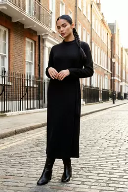 ROBE TEXTURÉE À NOEUD LATÉRAL