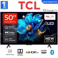 TCL 50" GoogleTv - QLED 4K UHD - HDR10+ , Dolby Vision - 50P7K