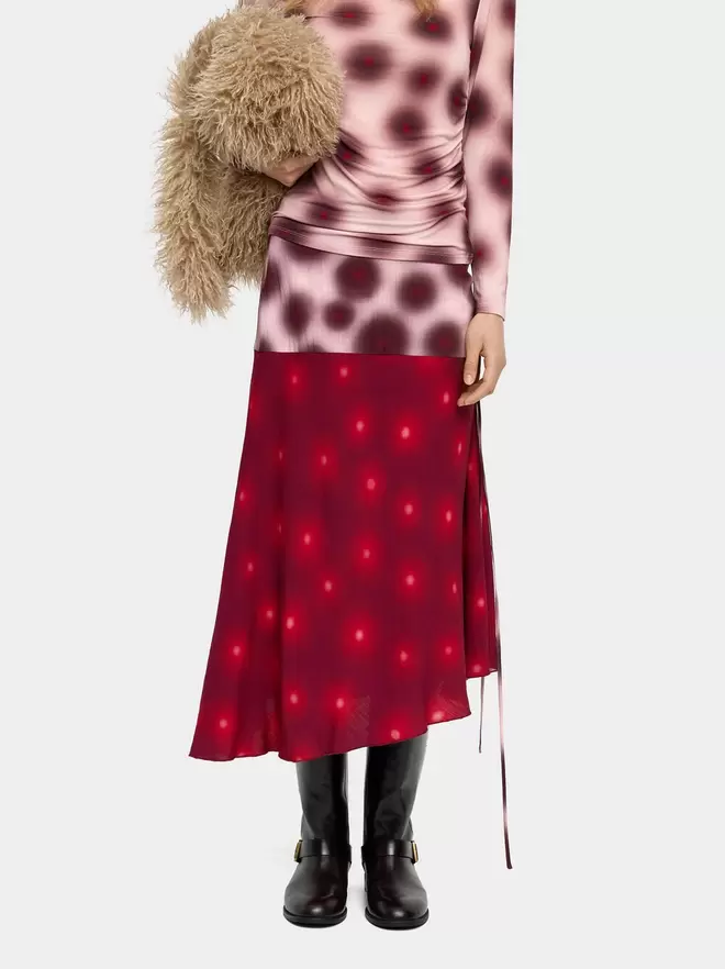 Jupe asymétrique imprimée