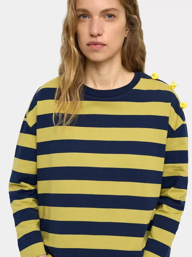 Sweatshirt à rayures 100% coton