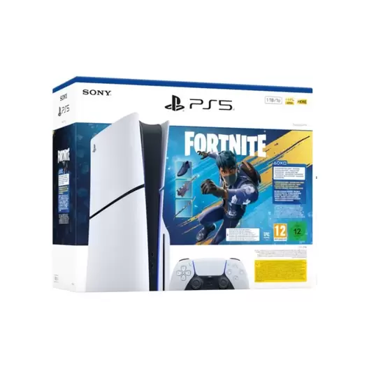 Pack Console PS5 Slim Standard 1 To Fortnite Flowering Chaos – Blanche