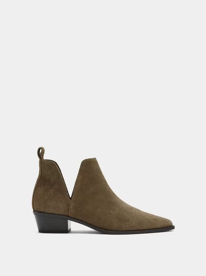 Bottines cowboy en cuir avec ouvertures