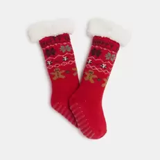 Chaussettes antiglisse rouge bébé garçon