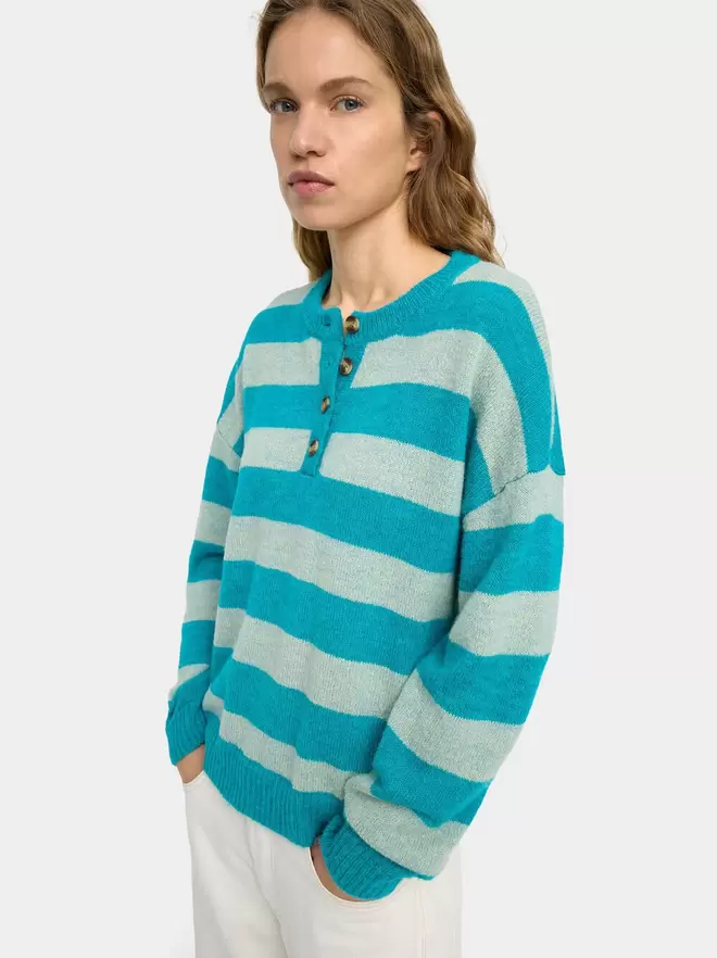 Pull en maille à rayures