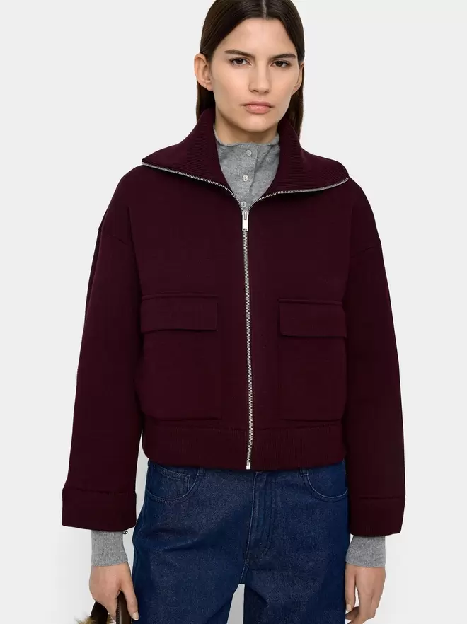 Cardigan en maille avec fermeture éclair