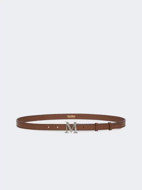 Natural leather Monogram belt