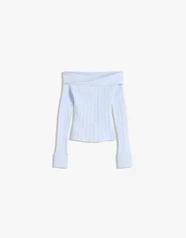 Pull texture col Bardot