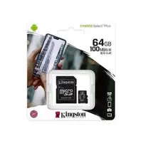 Kingston Memory Card Micro SD - Carte Mémoire Micro SC - Classe 10 - 64GB