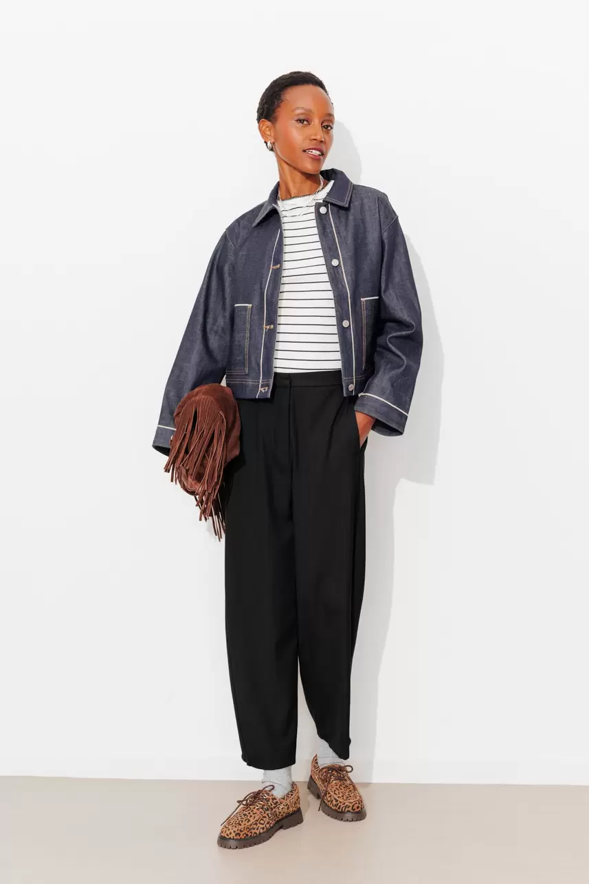 Pantalon barrel chic Femme