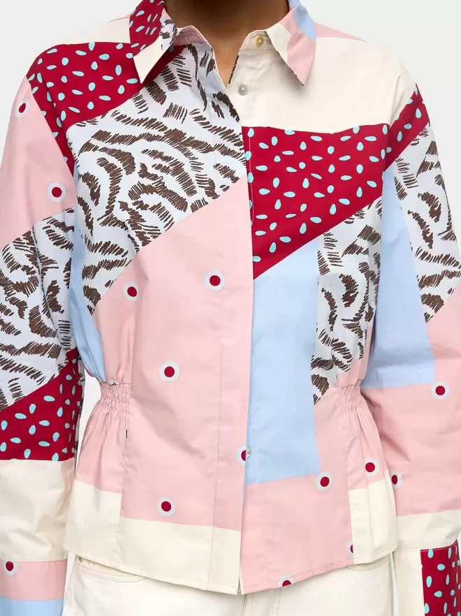 Chemise patchwork 100 % coton