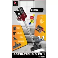 Kenz Aspirateur À Fil 3 en 1 À Main Sans Sac Cyclonique 1500w – Rouge.