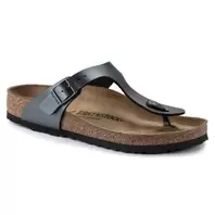 Birkenstock Gizeh Birko Flor Metallic Black (N)