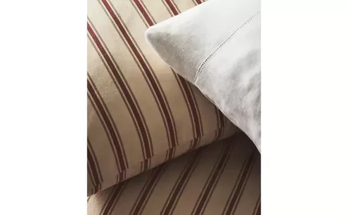 HOUSSE DE COUETTE PERCALE DE COTON RAYURES (300 FILS)
