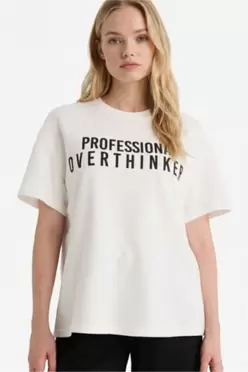 T-shirt oversize imprimé à col rond