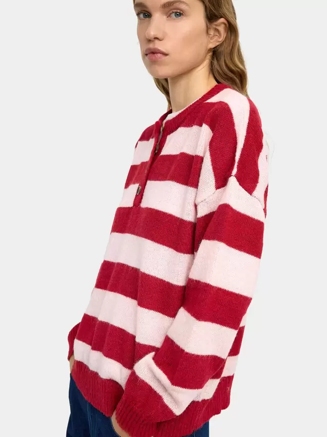 Pull en maille à rayures