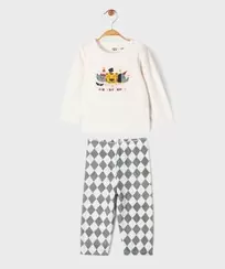 Pyjama en velours 2 pièces motif cirque bébé