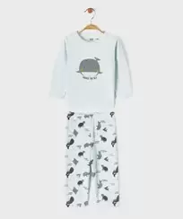 Pyjama en velours 2 pièces avec motifs marins bébé garçon