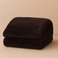 VELOURIA Couverture Noir 220 × 240 cm