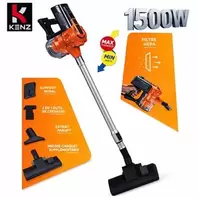 Kenz Aspirateur à fil 3 en 1 à main sans sac cyclonique 1500w – Orange.