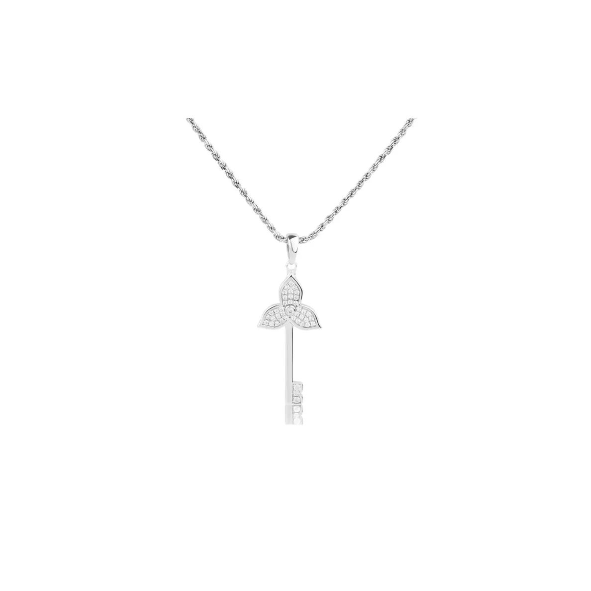 Pendentif Key Flower Excellence Argent 925 Rh