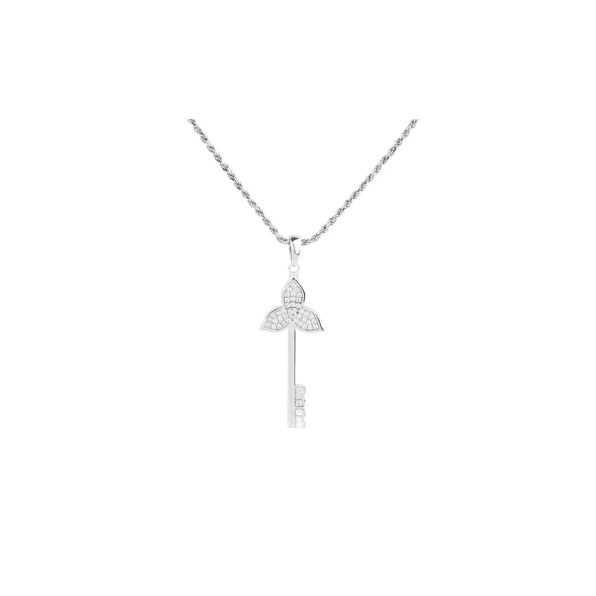 Pendentif Key Flower Excellence Argent 925 Rh