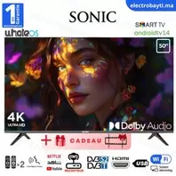 Sonic 50 Smart TV - 4K UHD - Système WhaleOS - Dolby Audio - Récepteur Intégré - TNT HD