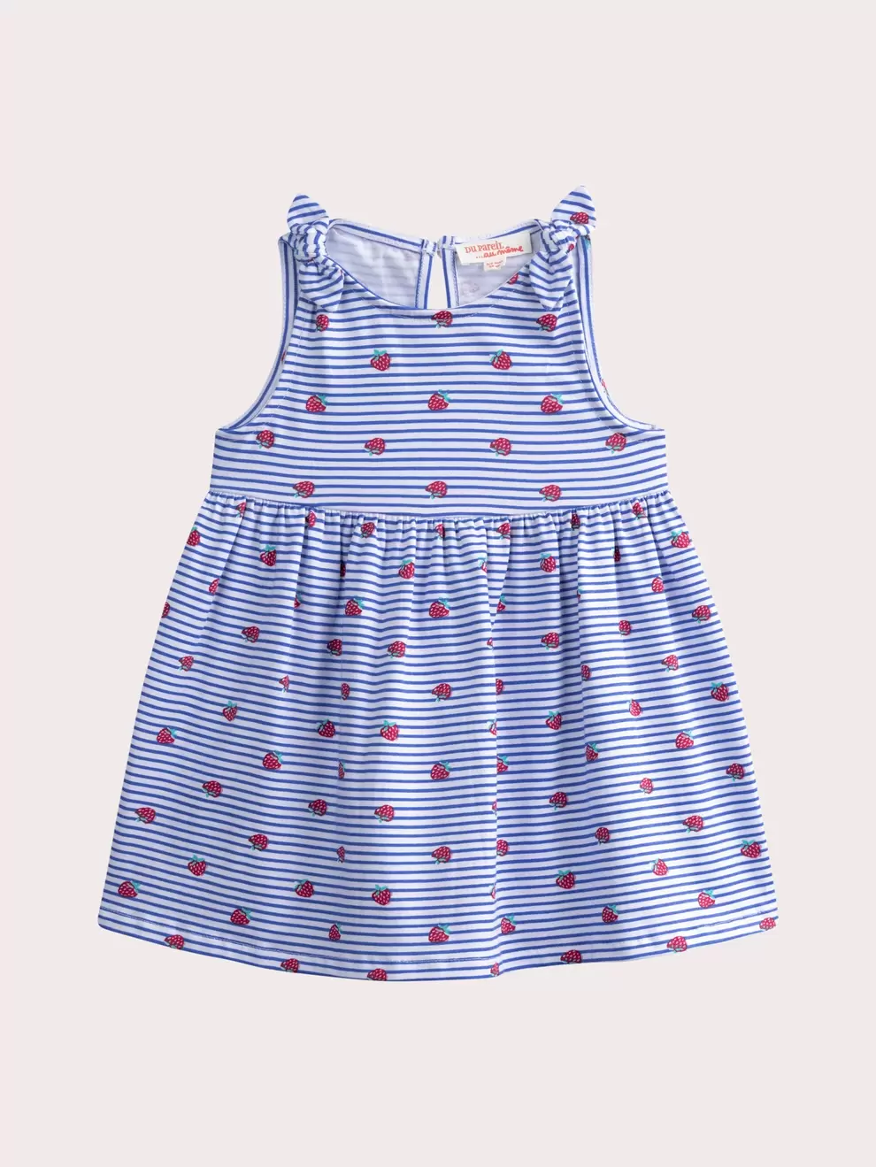 Baby girl's strawberry stripe dress