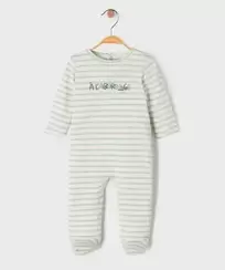 Pyjama dors bien en coton rayé bébé