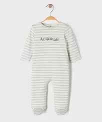 Pyjama dors bien en coton rayé bébé