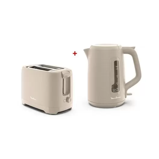 Set Bouilloire1,7L 2400W + Grille-pain 2 Fentes XL 850W