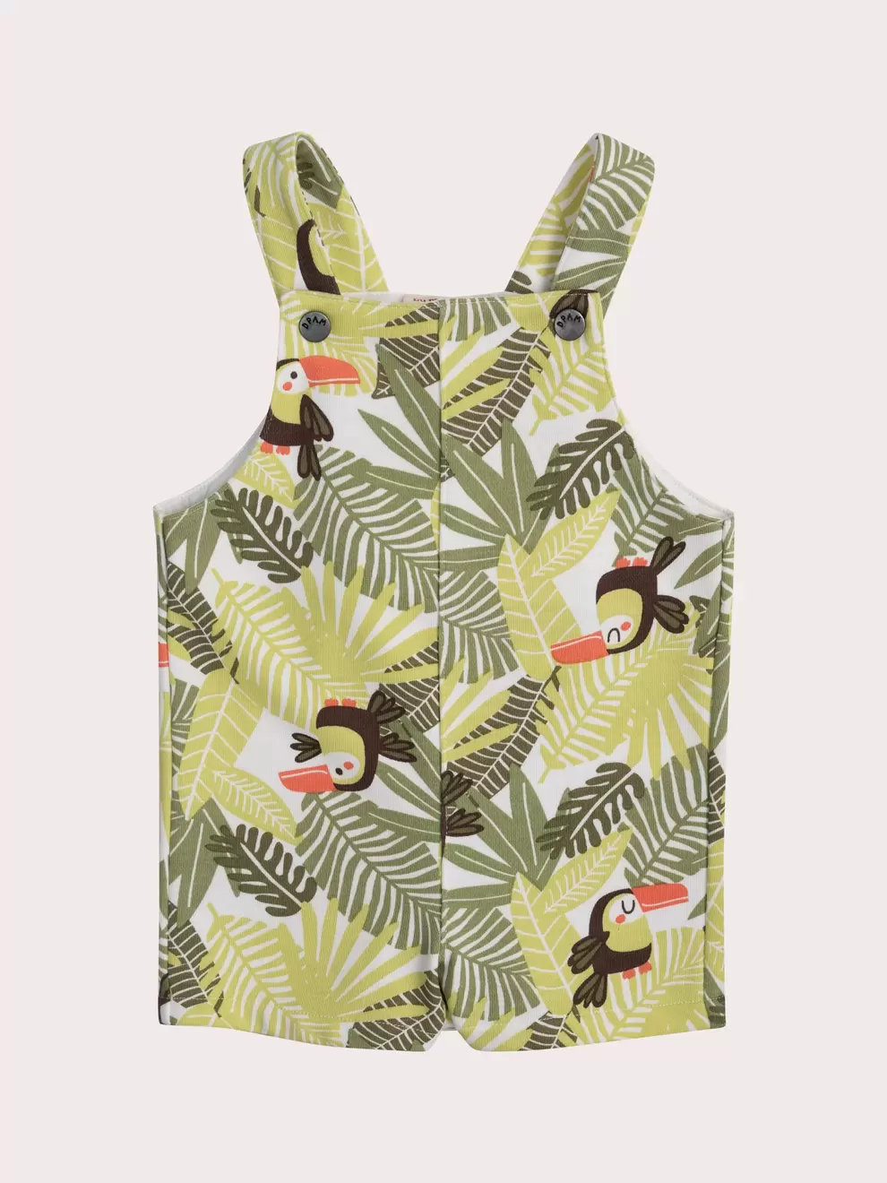 Toucan short overalls for baby boy
