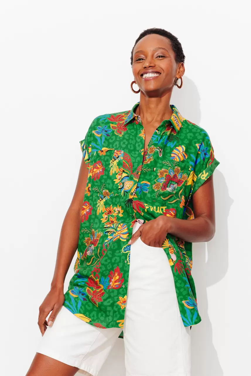 Longue chemise manches courtes