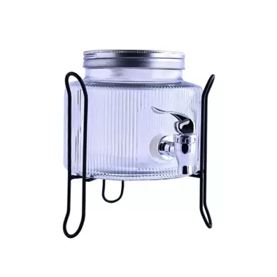 DISTRIBUTEUR DE BOISSONS EN VERRE SUPPORT MÉTAL 2,5L