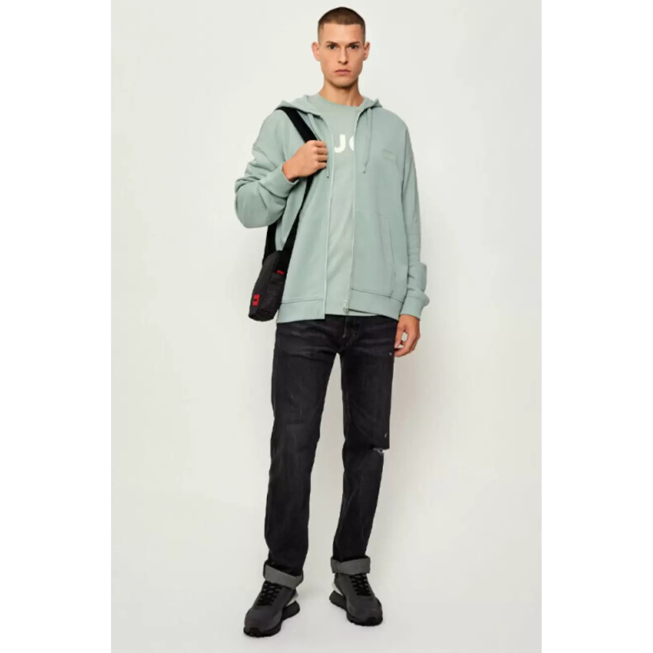 Sweat zippé à capuche Hugo DELASTOMER