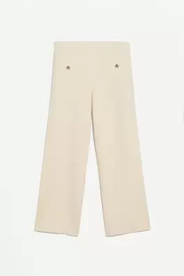 Knit trousers with buttons