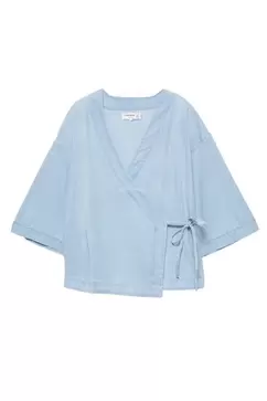 Blouse en jean kimono