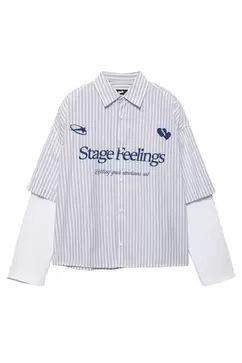 Chemise double manche graphique