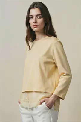 Tunique sweatshirt à col rond Coupe régulière